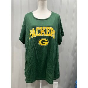 Fanatics‎ Green Bay Packers NFL Womens T Shirt Size 2X Green Yellow G
